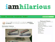 Tablet Screenshot of iamhilarious.com